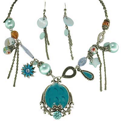 Crystal Shell Pearl Pandora Beads Jewelry Set
