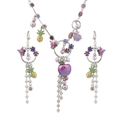 Apple Pineapple Butterfly Party Jewelry Set