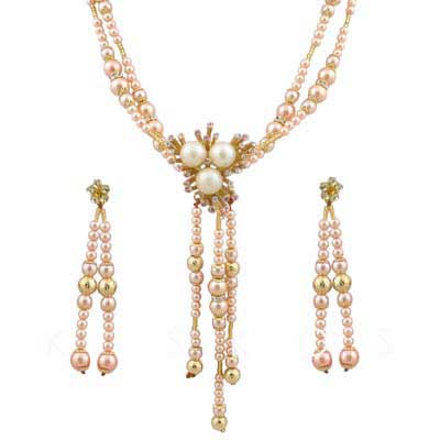 Imitated Pearl Pendant Party Jewelry Set