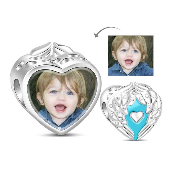 Heart Photo Charm Sterling Silver