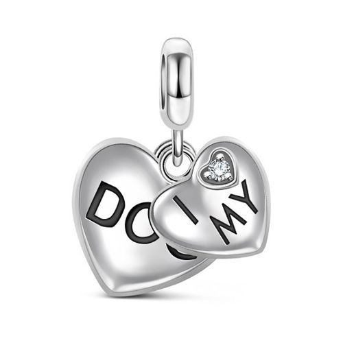 I Love My Dog Charm Sterling Silver