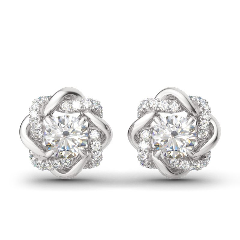 Knot of Love Sterling Silver Stud Earrings